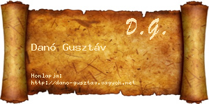 Danó Gusztáv névjegykártya