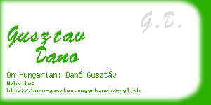 gusztav dano business card