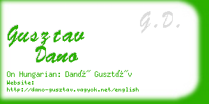 gusztav dano business card